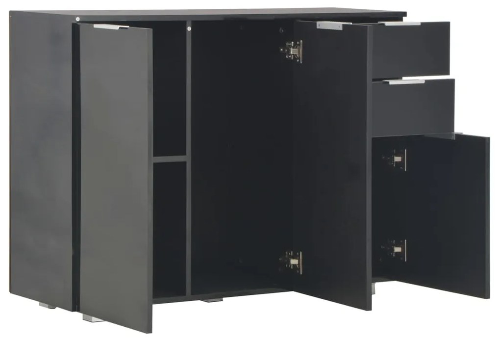 Credenza nero lucido 107x35x80,5 cm