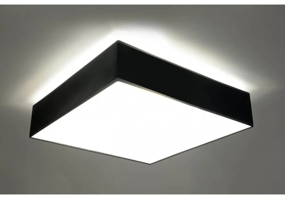 Plafoniera Quadrata da Soffitto in PVC 3xE27 HORUS 45 Nera da interno Colore del corpo Nero
