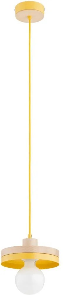 Lampadario a cavo LARSO 1xE27/15W/230V giallo/beige