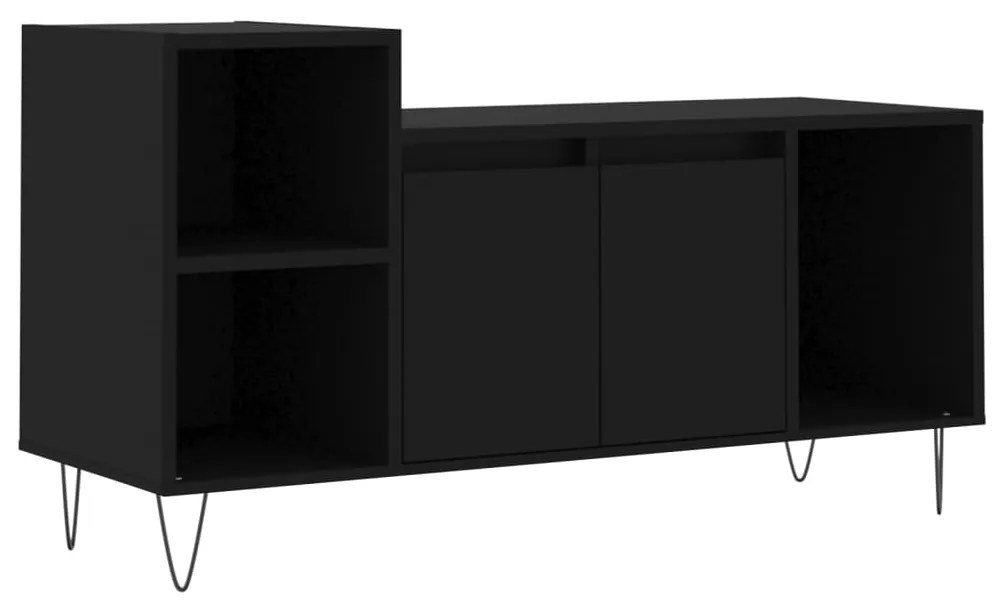 Mobile porta tv nero 100x35x55 cm in legno multistrato