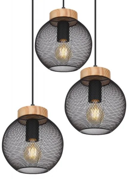 Globo 15663-3H - Lampadario su filo PABLO 3xE27/60W/230V