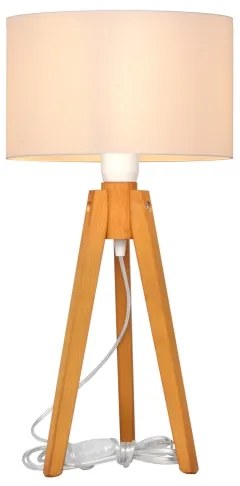 Lampada da tavolo ALBA 1xE27/15W/230V bianco/quercia