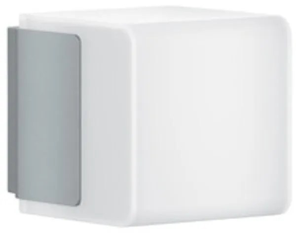 Applique LED moderno da esterno L 835 doppia luce argento IP44, con sensore di movimento luce bianco caldo dimmerabile 586 lumen, STEINEL