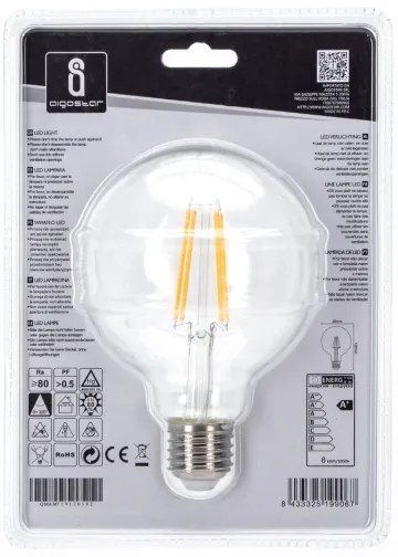 Lampadina LED G95 E27/8W/230V 2700K - Aigostar