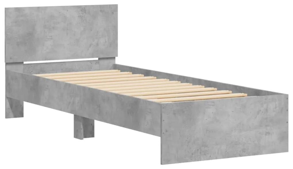 Giroletto testiera grigio cemento 90x200 cm legno multistrato