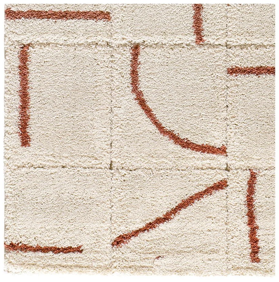 Tappeto color mattone/color crema 133x190 cm Brenda – Universal