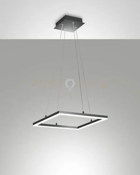 Bard sospensione antracite l.42x42cm a led 3000k - 39w - 3880 lm d...
