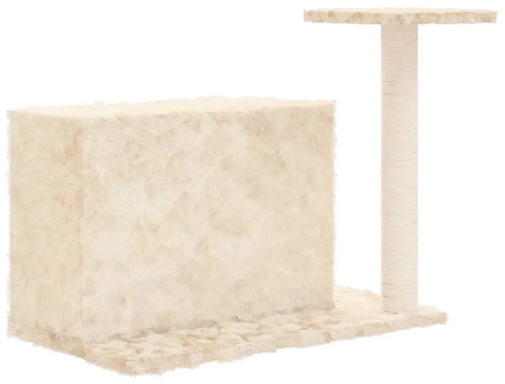 Albero per gatti con tiragraffi in sisal crema 51 cm