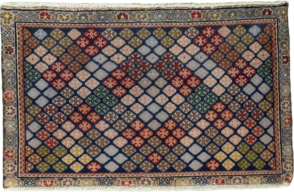 Sarouk Tappeto persiano 80 x 50 Blu (Iran) Annodato A Mano