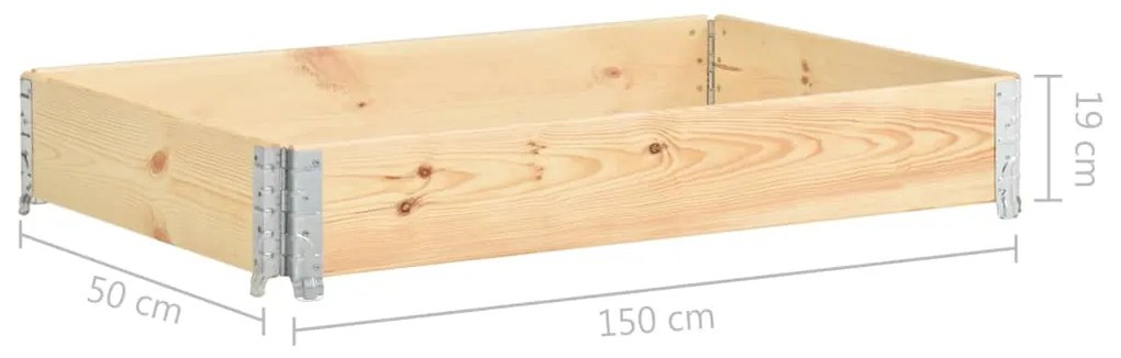 Fioriera Rialzata 50x150 cm in Legno Massello di Pino