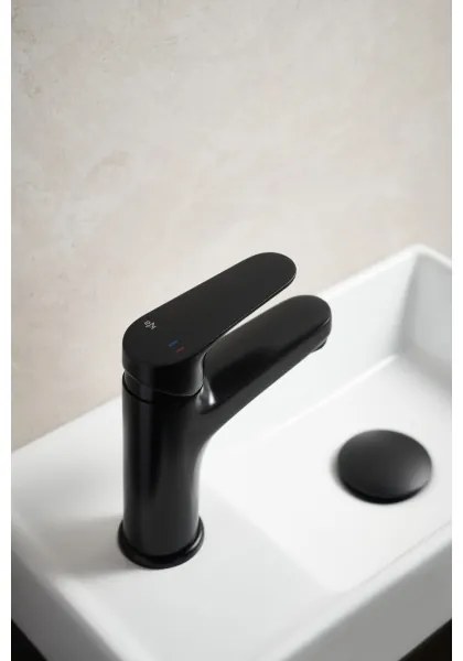 KFA Armatura 5552-815-81 - Rubinetto lavabo OTAVA 15 cm nero opaco