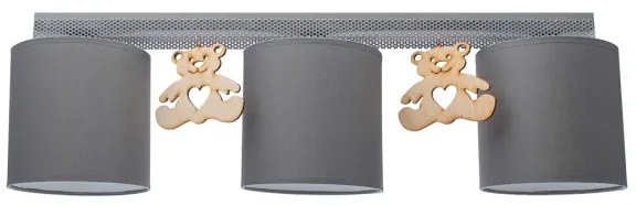 Plafoniera per bambini BEAR 3xE27/60W/230V