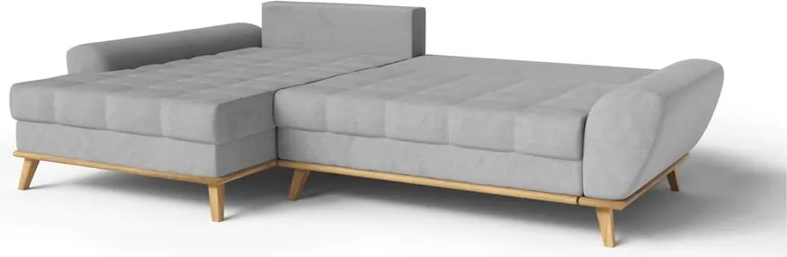 Divano letto angolare grigio chiaro (penisola a sinistra) Balitco - Ropez