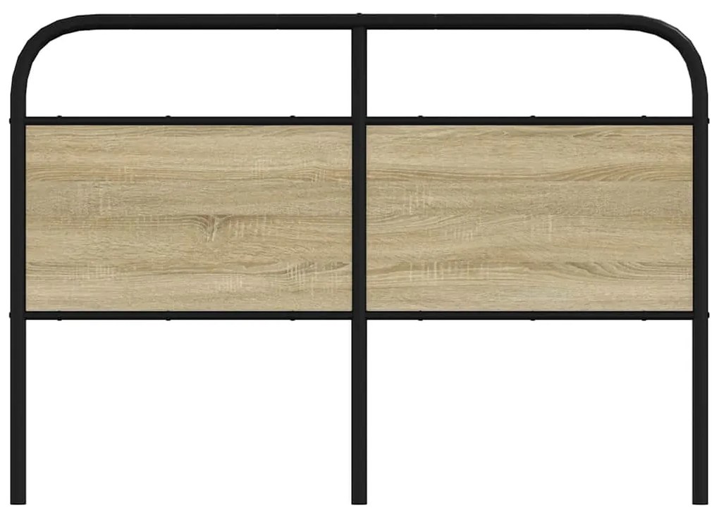 Testiera rovere sonoma 140 cm in acciaio e legno multistrato