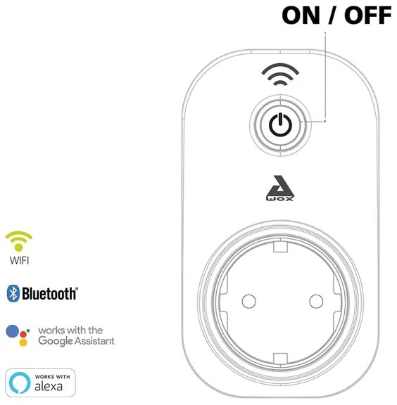 Eglo 97936 - Presa intelligente Connect spina PLUS 2300W SCHUKO Bluetooth
