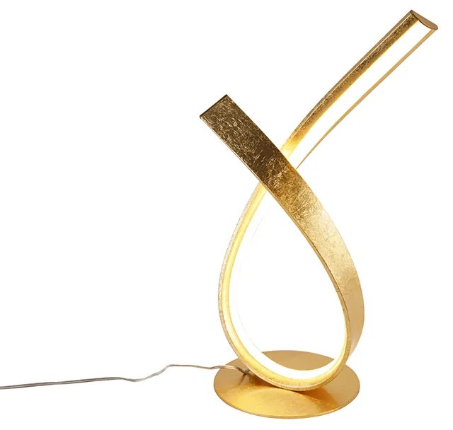 Lampada da tavolo di design oro 38,5 cm con LED e dimmer - Belinda
