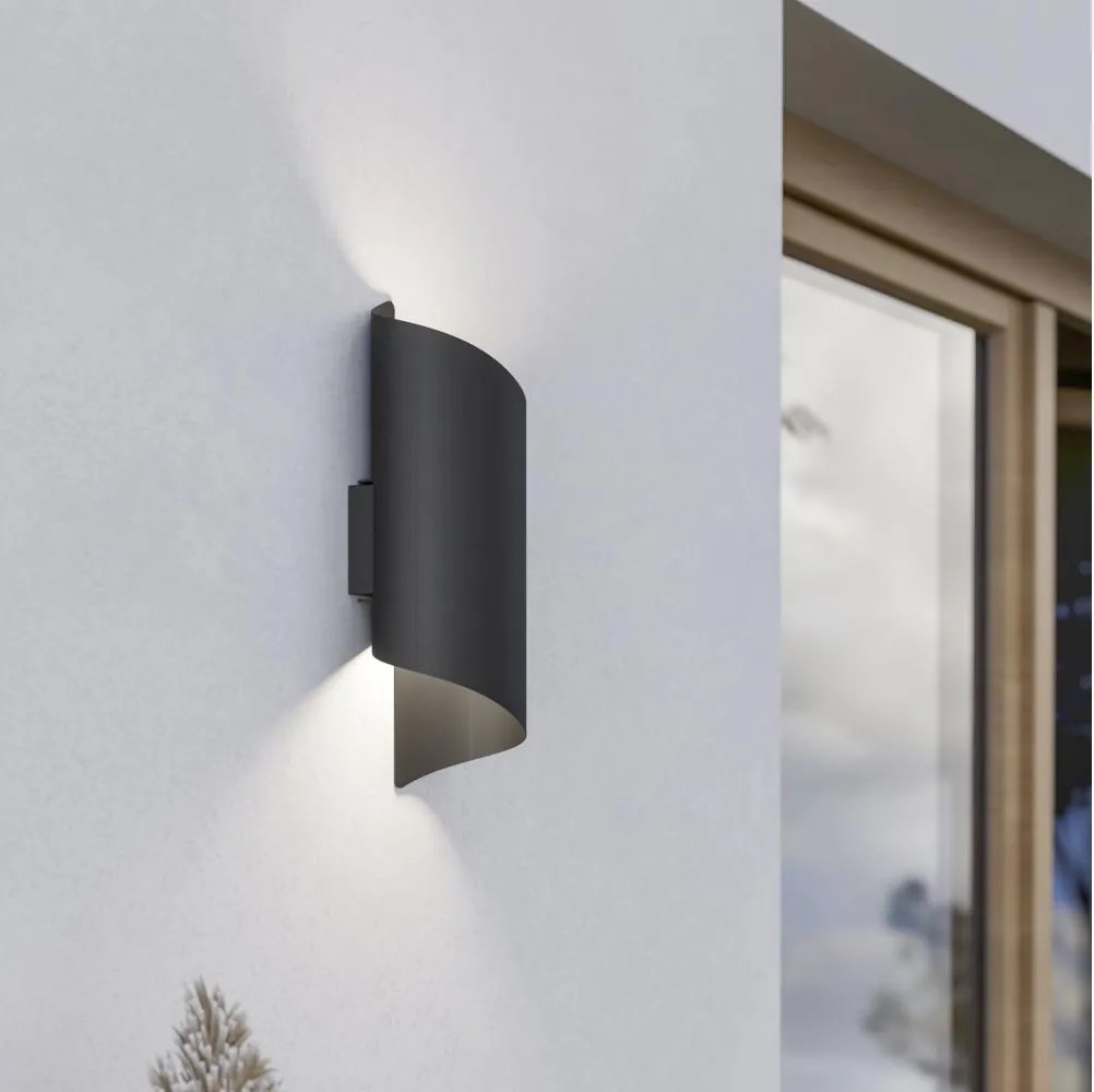 Eglo 902023 - Applique da esterno LED MONTARELLO 2xLED/4W/230V IP44 nera