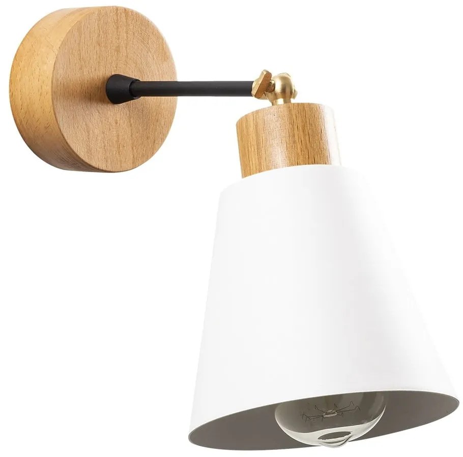 Lampada da parete bianca/di colore naturale Manavgat – Opviq lights