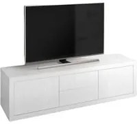 Porta tv rovere laccato bianco 170x45