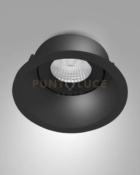 Toodle faretto attacco gu10 tondo nero orientabile d.9,3cm