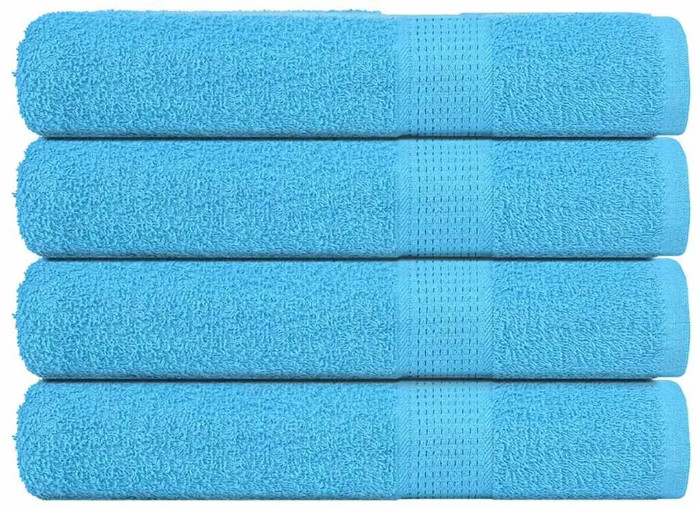 Asciugamani Sauna 4 Pz Turchesi 80x200 Cm 360 G/m² 100% Cotone /