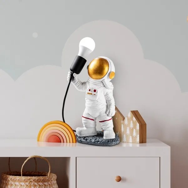 Lampada per bambini ASTRONAUT 1xE27/40W/230V rame/bianco