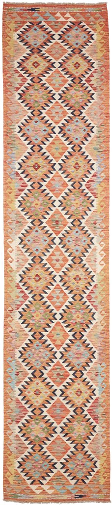 Kilim Tappeto 400x80 (Pakistan) Tessuto A Mano