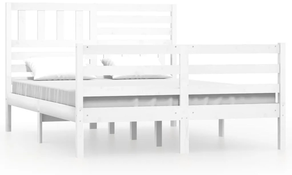 Giroletto bianco in legno massello 140x200 cm