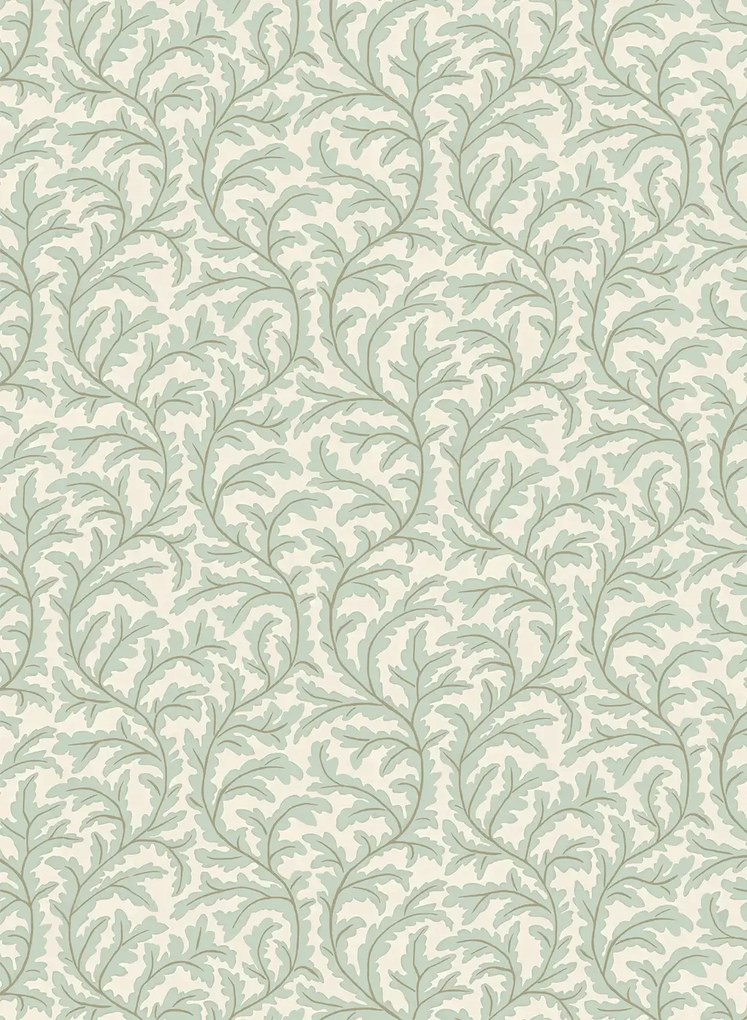 Josephine Munsey Carta da parati Frond Ogee - Radmoor Blue and Clarke White