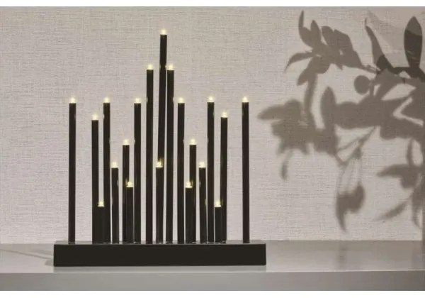 Candeliere natalizio LED 20xLED/3xAA nero