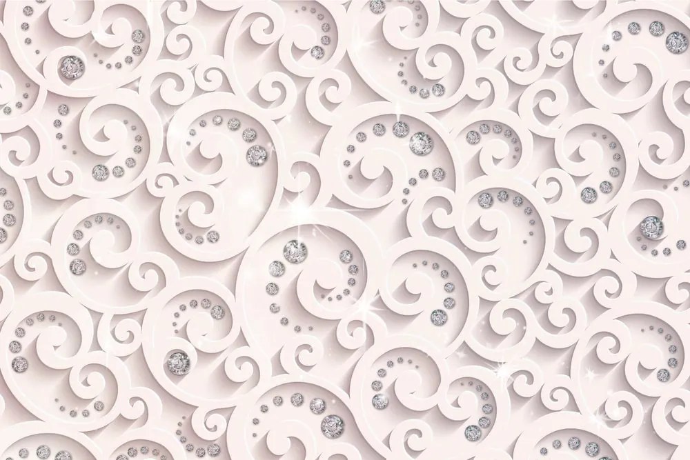 Carta da parati – Brillantezza Astratta con Tono Rosa
