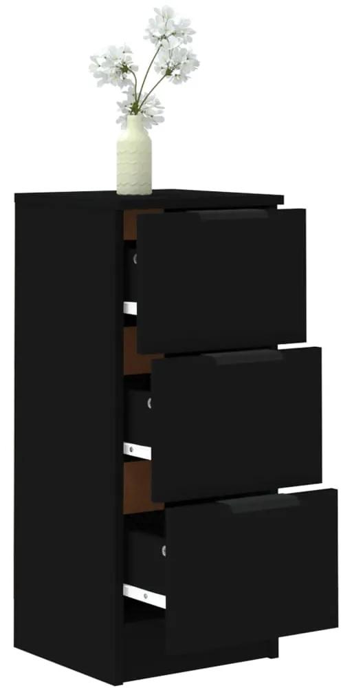 Credenza nera 30x30x70 cm in legno multistrato