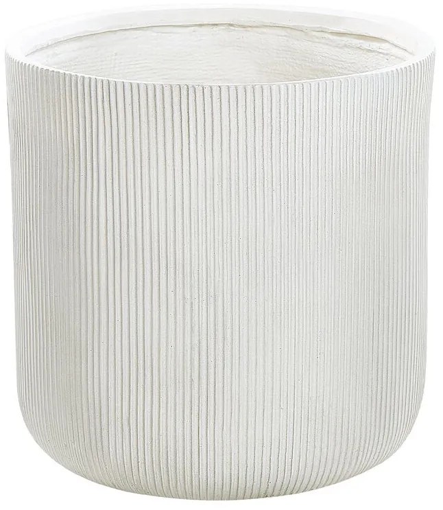Vaso per fiori fibra di argilla bianco ⌀ 55 cm OREOI Beliani