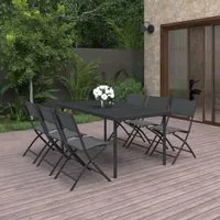 Set da Pranzo da Giardino 7 pz in Acciaio cod mxl 35511