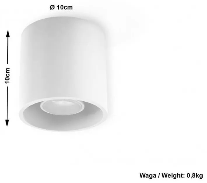 Plafoniera da Soffitto in Alluminio ORBIS 1 GU10 Bianca da Interno Colore del corpo Bianco