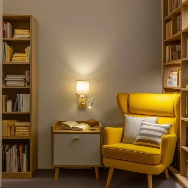 Brilagi - Applique a LED NUBILA WOOD 1xE27/25W/230V + LED/3W quercia/marrone