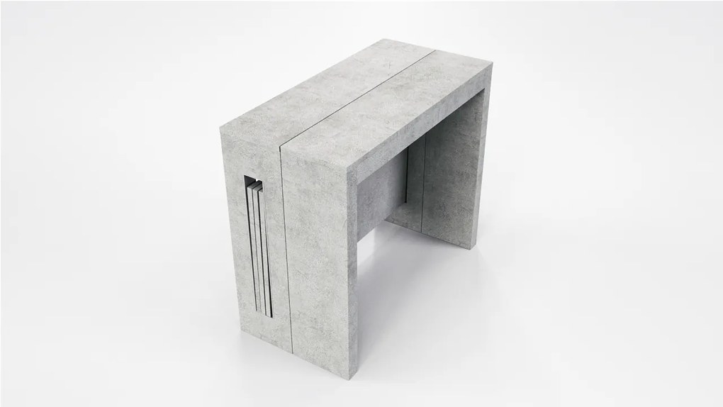 Consolle CLEVER con allunghe incorporate CEMENTO L 90