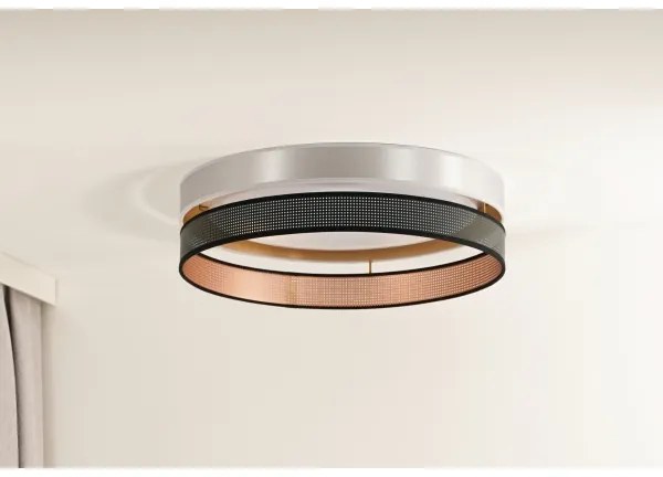 Duolla-Plafoniera LED ROLLER DUO SH. LED/24W/230V diametro 45 cm argento/nero