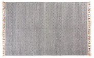 Tappeto moderno Texas, stile kilim, 100% cotone, grigio, 110x60cm