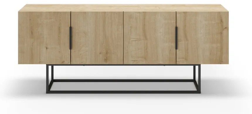 Tavolo TV in rovere colore naturale 140x55 cm Titan - Marckeric