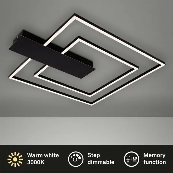 Briloner 3545-015 - Plafoniera LED dimmerabile NICO LED/25W/230V nero