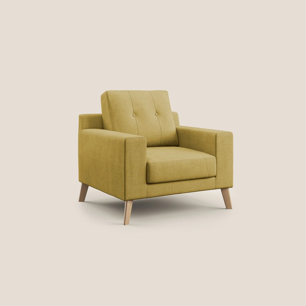 Danish poltroncina in tessuto morbido impermeabile T02 giallo
