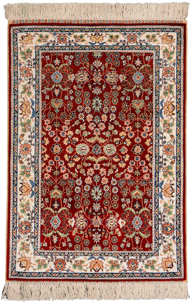 Hereke Tappeto 90 x 60 Beige (Cina) Annodato A Mano