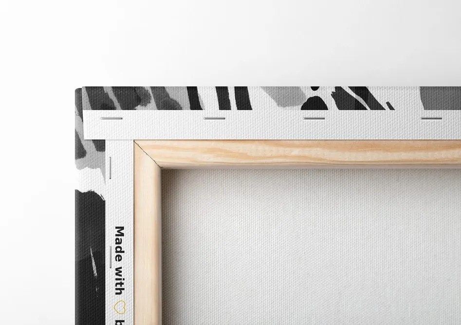Quadro su tela – Pop art astratto in bianco e nero