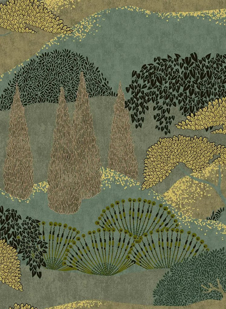 Coordonne Carta da parati Jardin Japones - Menta