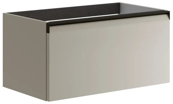 Mobile da bagno sotto lavabo Fusion beige opaco L 79.5 x H 40 x P 45.5 cm 1 cassetto, lavabo non incluso