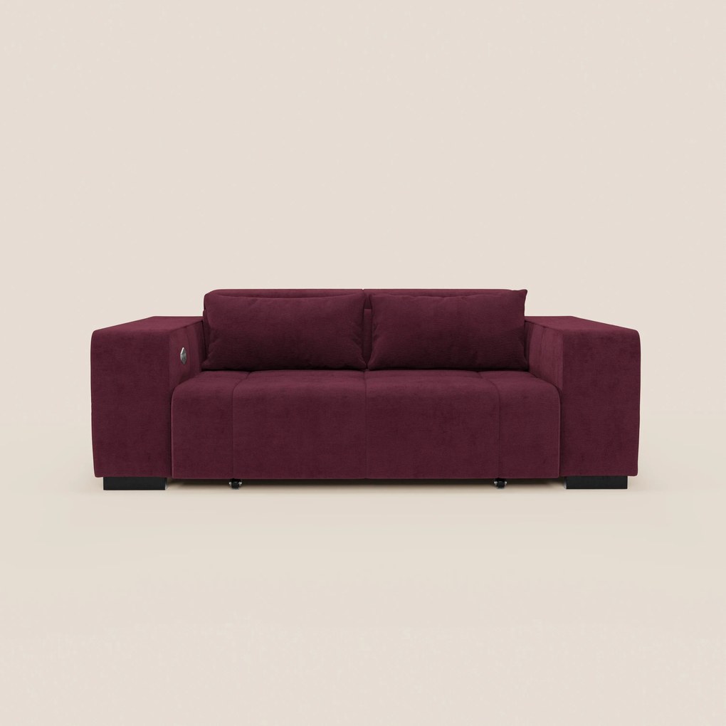 Monarch Divano con Relax Elettrico per allungamento sedute e Poggiatesta Reclinabile in tessuto morbido smacchiabile T31
