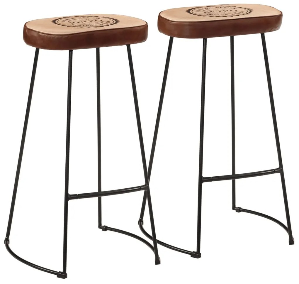 Sgabelli Da Bar 2 Pz Marrone Scuro 44x37,5x78 Cm /