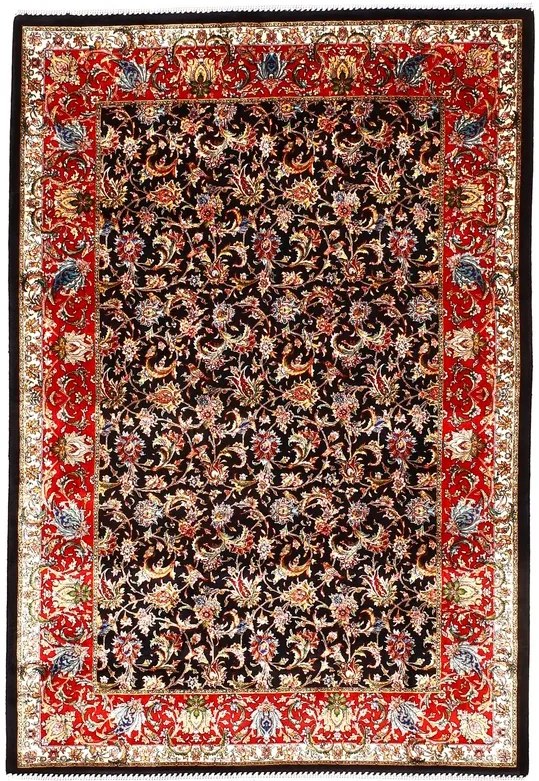 Ghom Tappeto 120 x 80 Nero (Iran) Macchina