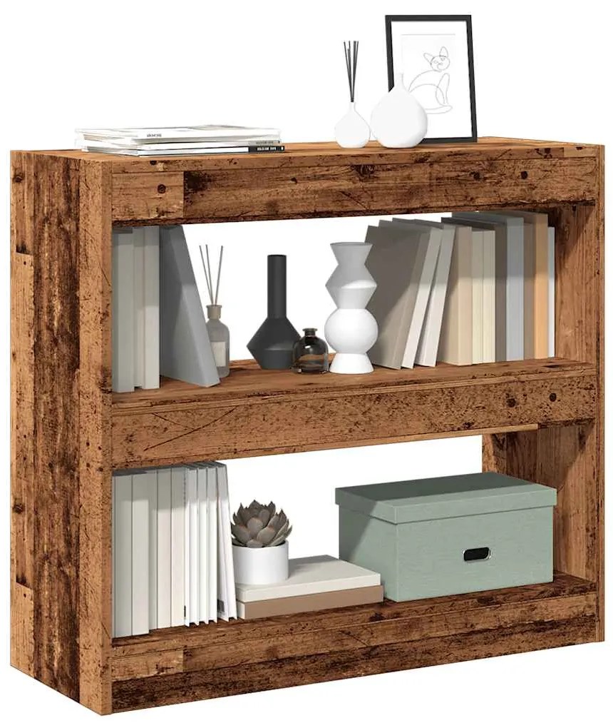 Libreria/divisorio İn Legno Vecchio 80x30x72 Cm /